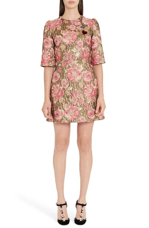 dolce gabbana floral jacquard dress|Dolce&Gabbana Floral Dresses for Women .